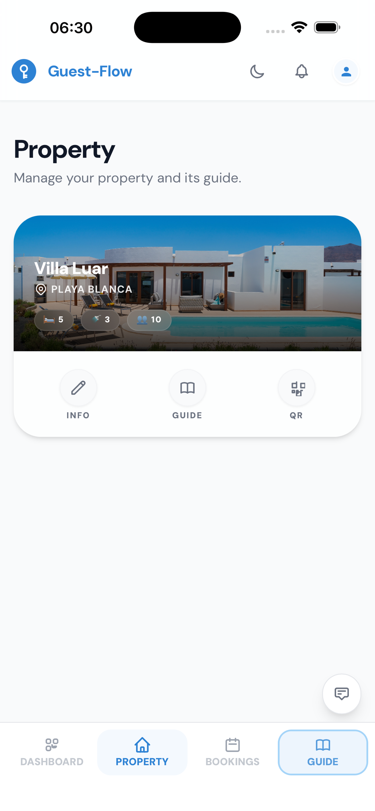 Guest-Flow view booking