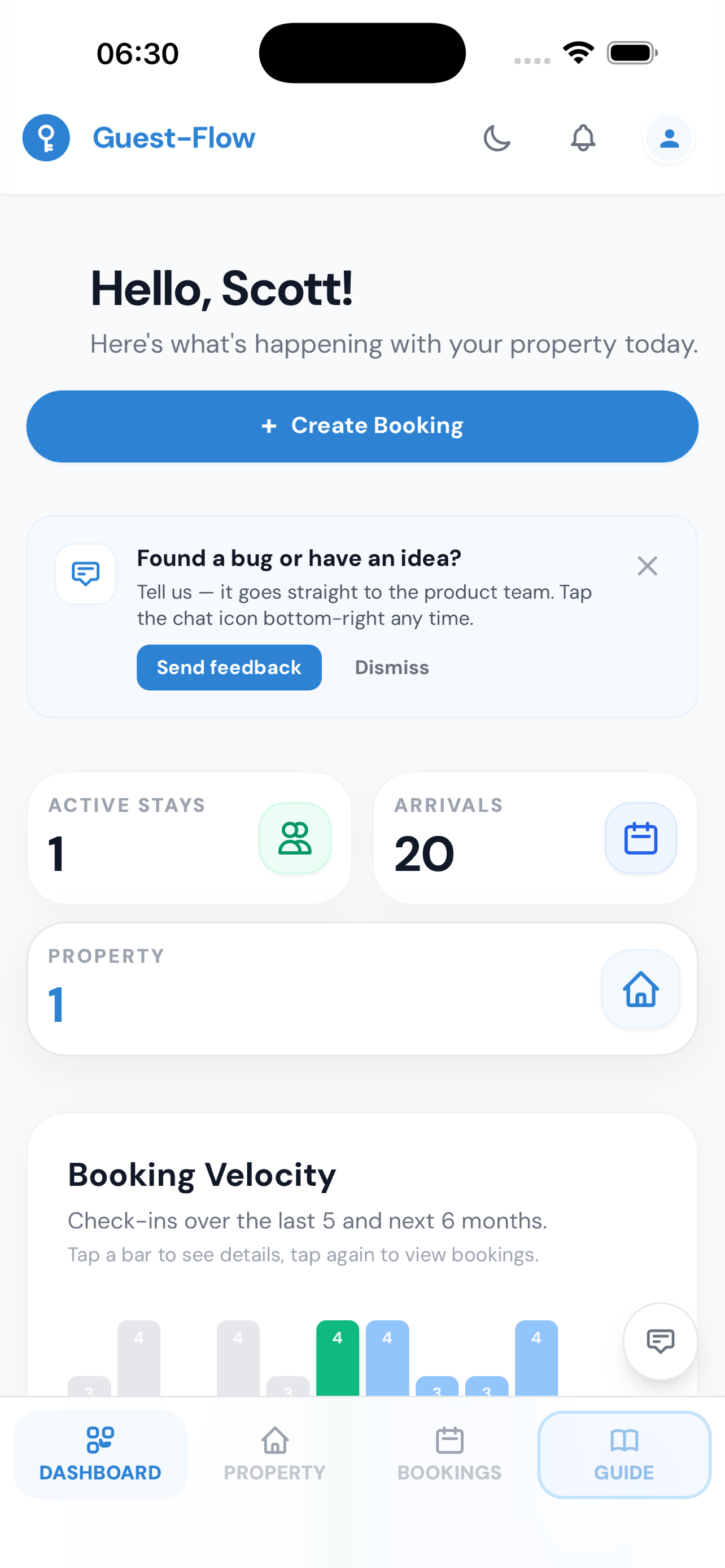 Guest-Flow dashboard