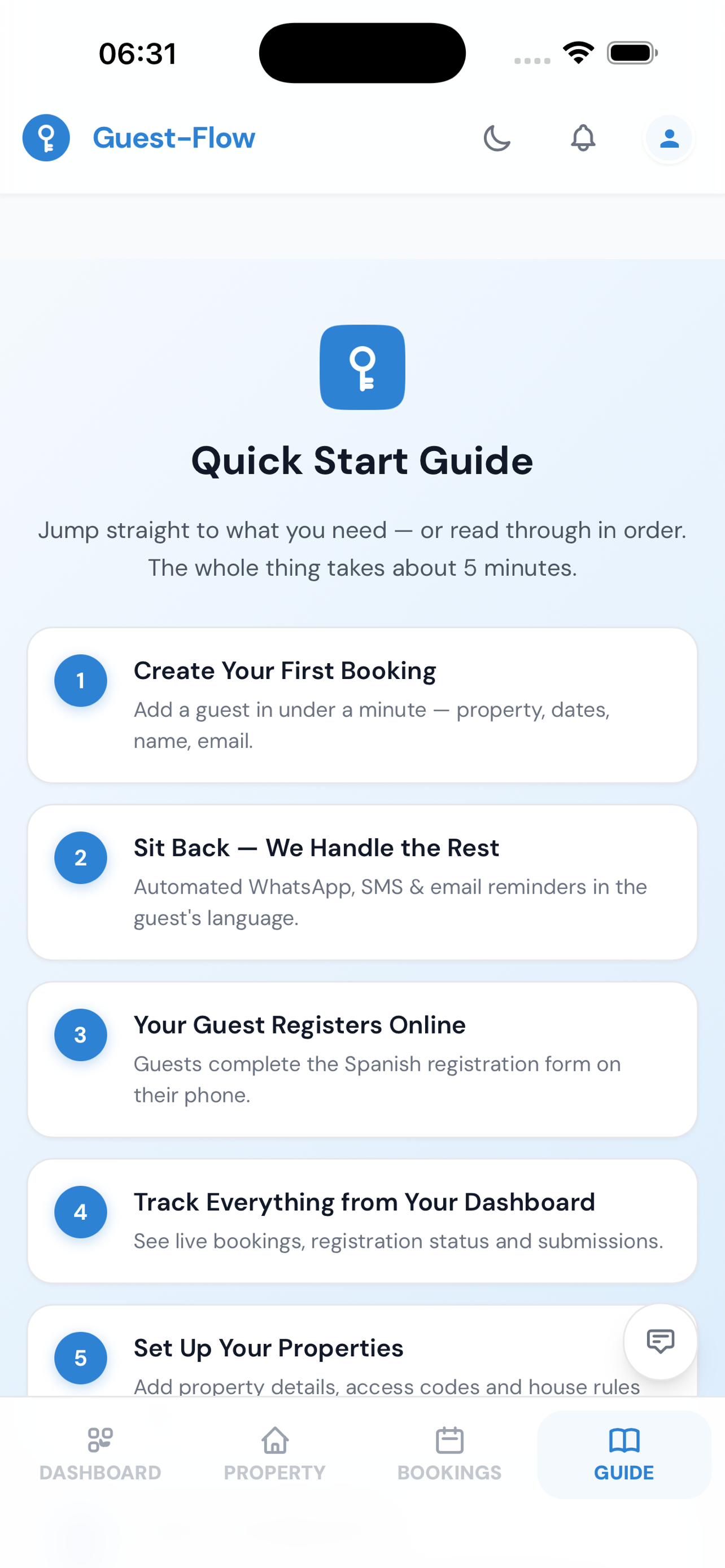 Guest-Flow quick start