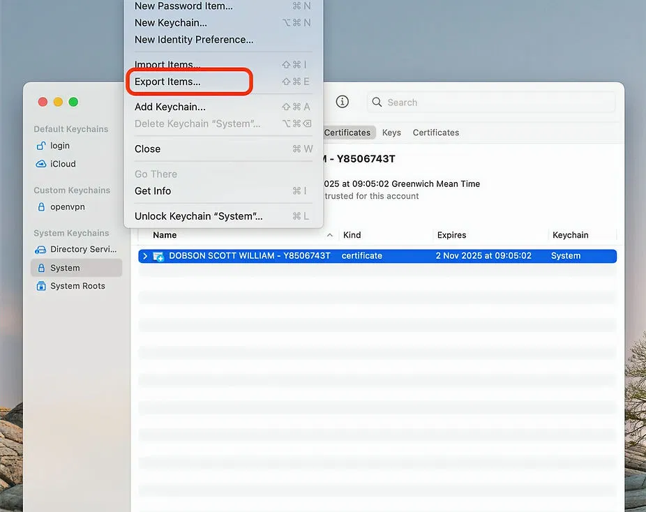 Keychain Access gebruiken op macOS