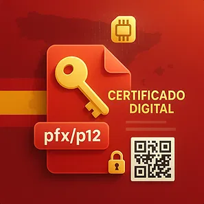 Visual of digital certificates and security for Spanish rental compliance